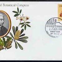 Australia 1981 International Botanical Congress 24c postal stationery envelope with special illustrated Geeveston first day cancellation