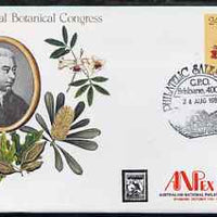 Australia 1981 International Botanical Congress 24c postal stationery envelope with special illustrated Brisbane first day cancellation