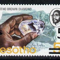 Lesotho 1980 5s on 6c on 5c brown Diamond unmounted mint (SG 410A)