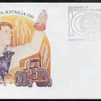 Australia 1983 Centenary of Agricultural Colleges 27c postal stationery envelope with special illustrated first day cancellation