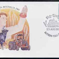 Australia 1983 Centenary of Agricultural Colleges 27c postal stationery envelope with special illustrated 'Ag Quip' first day cancellation