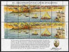 Tonga - Niuafo'ou 1996 50th Anniversary of Evacuation of Niuafo'ou, perf sheetlet containing 10 values each opt'd SPECIMEN unmounted mint, as SG 252a