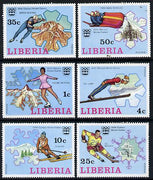 Liberia 1976 Innsbruck Winter Olympics set of 6 unmounted mint, SG 1260-65