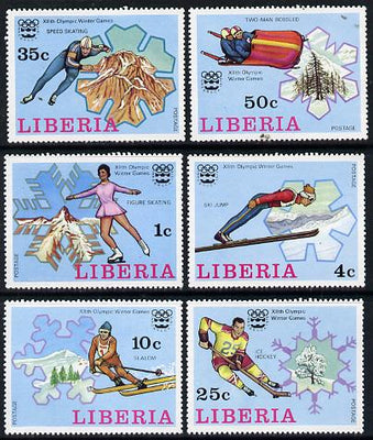 Liberia 1976 Innsbruck Winter Olympics set of 6 unmounted mint, SG 1260-65