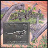 Guyana 1994 Jurassic Period #2 $300 silver foil on card m/sheet (saw-tooth edges) with Philakorea 94 logo & imprint from a limited numbered edition