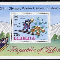 Liberia 1976 Innsbruck Winter Olympics m/sheet (skiing) unmounted mint SG MS 1266