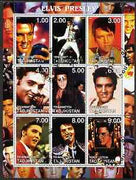 Tadjikistan 2001 Elvis Presley perf sheetlet containing 9 values fine cto used