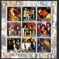 Mauritania 2003 Queen (Pop Group) perf sheetlet containing set of 9 values cto used