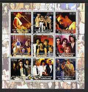 Mauritania 2003 Queen (Pop Group) perf sheetlet containing set of 9 values cto used