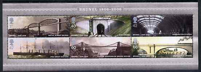 Great Britain 2006 Brunel Birth Bicentenary perf m/sheet unmounted mint