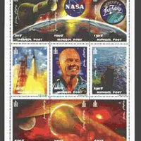 Mongolia 1998 John Glenn Return To Space #02 perf sheetlet containing set of 9 values unmounted mint