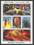 Mongolia 1998 John Glenn Return To Space #02 perf sheetlet containing set of 9 values unmounted mint