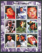 Turkmenistan 2000 Formula 1 (David Coulthard) perf sheetlet containing set of 9 values unmounted mint
