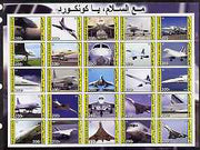 Djibouti 2003 Concorde imperf sheetlet containing 25 values unmounted mint