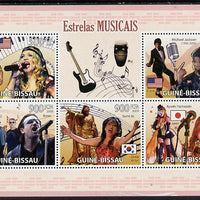 Guinea - Bissau 2009 Famous Musicians perf sheetlet containing 5 values unmounted mint