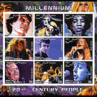 Somalia 2000 Millennium - 20th Century People #2 imperf sheetlet containing set of 9 values unmounted mint. Note this item is privately produced and is offered purely on its thematic appeal