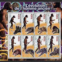Congo 2004 Prehistoric Man perf sheetlet containing 8 values unmounted mint