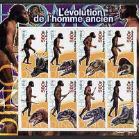 Congo 2004 Prehistoric Man imperf sheetlet containing 8 values unmounted mint
