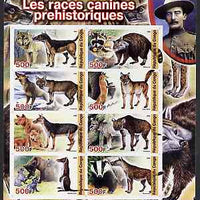 Congo 2004 Prehistoric Dogs imperf sheetlet containing 8 values (with Baden Powell in margin) unmounted mint