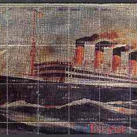 Turkmenistan 2000 Titanic perf composite sheetlet containing 12 values printed on metallic foil unmounted mint