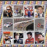 Marij El Republic 2000 Nascar perf sheetlet containing set of 12 values complete unmounted mint