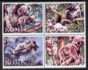Komi Republic 1999 Koala Bear perf set of 4 values unmounted mint