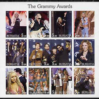 Buriatia Republic 2001 The Grammy Awards imperf sheetlet containing 12 values unmounted mint
