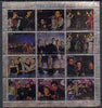Karjala Republic 2000 Backstreet Boys perf sheetlet containing 12 values printed on metallic foil unmounted mint