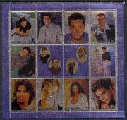 Kamchatka Republic 2000 Ricky Martin perf sheetlet containing 12 values printed on metallic foil unmounted mint
