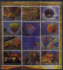 South Ossetia Republic (Kussar Iryston) 2000 Hot Air Balloons perf sheetlet containing set of 12 values printed on metallic foil unmounted mint