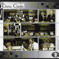 Turkmenistan 1999 Chess Classic perf sheetlet containing set of 9 values unmounted mint