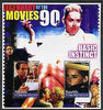 Turkmenistan 2002 Legendary Movies of the '90's - Basic Instinct, large perf sheetlet containing 2 values unmounted mint
