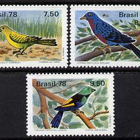 Brazil 1978 Birds perf set of 3 unmounted mint, SG 1710-12*