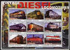 Somalia 2002 Diesel Locomotives #1 perf sheetlet containing set of 9 values unmounted mint