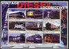 Somalia 2002 Diesel Locomotives #3 perf sheetlet containing set of 9 values unmounted mint
