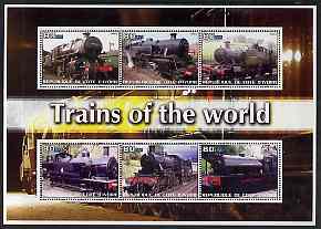 Ivory Coast 2003 Trains of the World #1 perf sheetlet containing 6 values unmounted mint