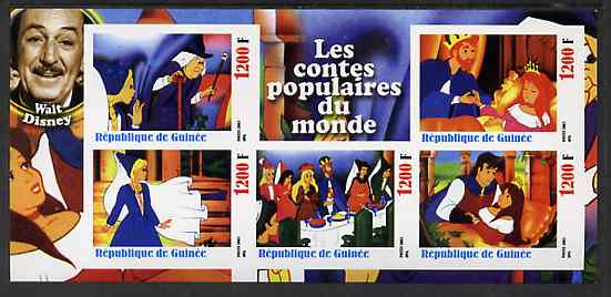 Guinea - Conakry 2003 Walt Disney - Fairy Tales #1 - Sleeping Beauty imperf sheetlet containing 5 values unmounted mint