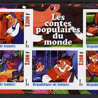 Guinea - Conakry 2003 Walt Disney - Fairy Tales #2 - Little Red Riding Hood imperf sheetlet containing 5 values unmounted mint