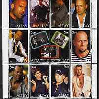 Altaj Republic 2000 Bruce Willis perf sheetlet containing set of 12 values unmounted mint