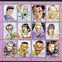 Udmurtia Republic 2001 Caricatures of Movie Stars #2 perf sheetlet containing set of 12 values unmounted mint