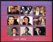 Amurskaja Republic 2002 Colin Firth perf sheetlet containing set of 9 values unmounted mint