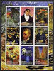 Turkmenistan 2001 Vincent Van Gogh imperf sheetlet containing 9 values unmounted mint