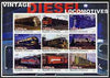 Somalia 2002 Diesel Locomotives #2 imperf sheetlet containing set of 9 values unmounted mint