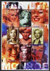 Uzbekistan 2002 Marilyn Monroe #3 perf sheetlet containing set of 9 values unmounted mint (Inscribed Marilyn)