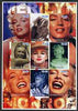 Uzbekistan 2002 Marilyn Monroe #1 imperf sheetlet containing set of 9 values unmounted mint (Inscribed Merilyn)