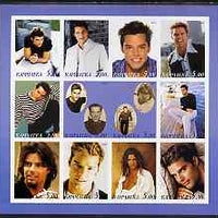 Kamchatka Republic 2000 Ricky Martin imperf sheetlet containing 12 values unmounted mint