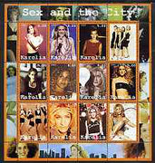 Karelia Republic 2002 Sex and the City perf sheetlet containing 12 values unmounted mint