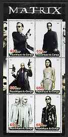 Congo 2003 Matrix (Sci-Fi) perf sheetlet containing set of 6 values unmounted mint