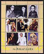 Chakasia 2001 The Dalai Lama perf sheetlet containing 9 values unmounted mint