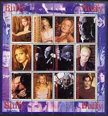 Karakalpakia Republic 2002 Buffy the Vampire Slayer #1 perf sheetlet containing 12 values unmounted mint